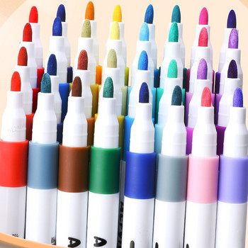 Ακρυλικά στυλό 80 χρωμάτων Σετ στυλό με μαρκαδόρο τέχνης DIY Χειροποίητα σχέδια για γκράφιτι Κούπα Κεραμικό ύφασμα ξύλου καμβά
