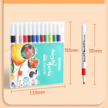 80 цвята акрилни бои Комплект химикалки Art Marker Pen Направи си сам ръчно нарисувани графити Art Making Чаша Керамична дървена тъкан Консумативи за платно