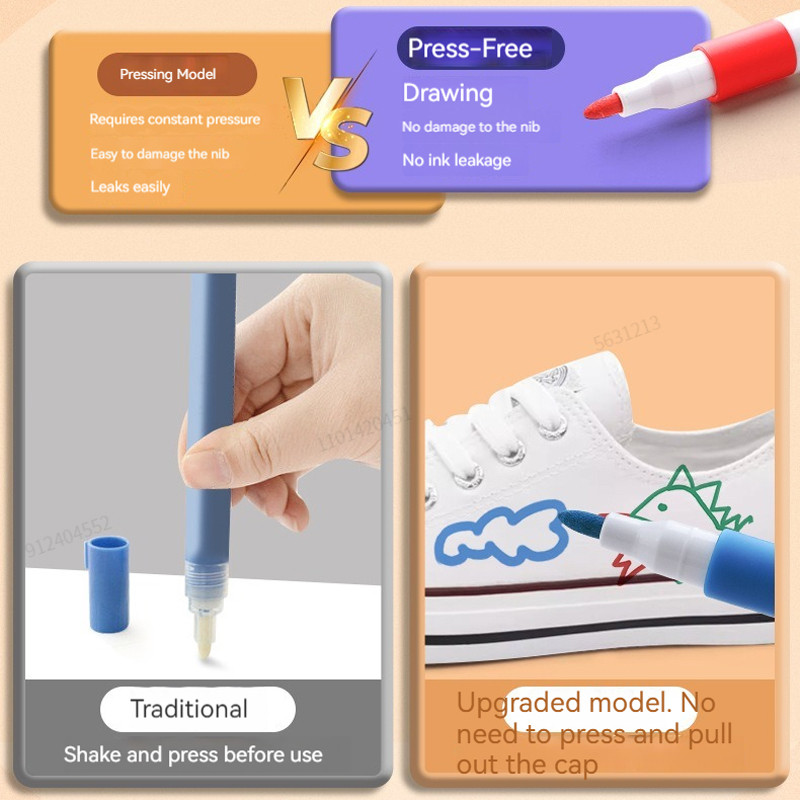 80 цвята акрилни бои Комплект химикалки Art Marker Pen Направи си сам ръчно нарисувани графити Art Making Чаша Керамична дървена тъкан Консумативи за платно