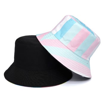 Καπέλο 2023 Summer Fisherman Καπέλο Reversible Harajuku Bucket για Γυναικεία Ανδρικά Καπέλο Hip Hop Street Καπέλο ψαρέματος με στάμπα Rainbow