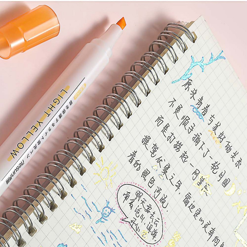 бр./компл. Студентски канцеларски материали Консумативи за канцеларски материали Makaron Маркери с голям капацитет Маркери Комплект флуоресцентна писалка Графити писалка