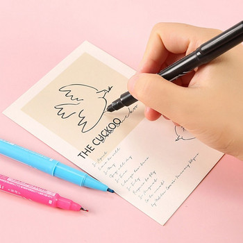 Dual Tip Manga Σχέδιο Πολύχρωμο Fine Line Γρήγορο στέγνωμα Τέχνης Αναλώσιμα Έγχρωμο στυλό Παιδικό στυλό στυλό ακουαρέλα Hook Line μαρκαδόρος