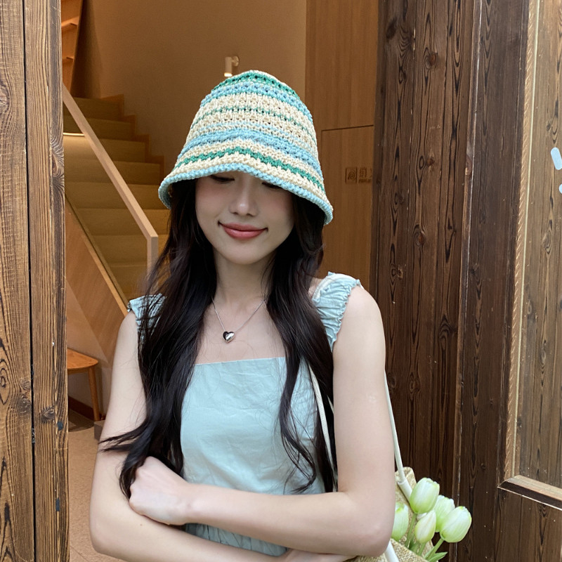 Цветна сламена шапка за слънце Дамска лятна шапка Момичета Джаз Шапки Плажни шапки за жени Chapeu Feminino Шапки Дамски панамски шапки