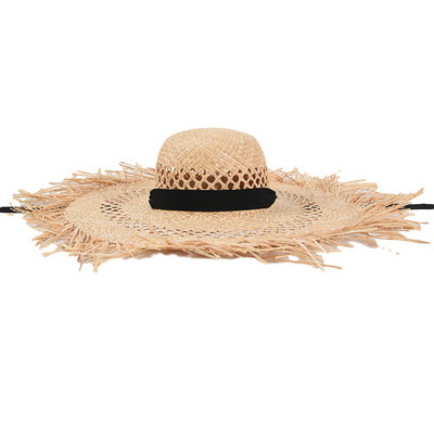 Nyári női strand napozósapka Nyári UV napfénykalap széles karimájú, összecsukható strandsapka Boho Rafia szalmakalap horgászsapka