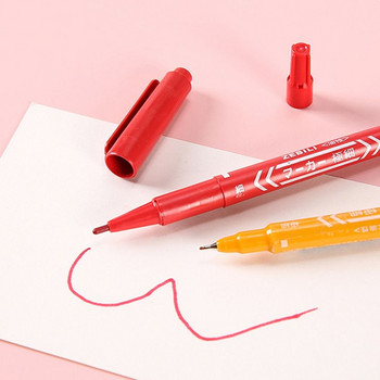Двоен връх Многоцветен бързосъхнещ Fine Line Manga Рисуване Цветна писалка Кука Линия Маркер Pen Детска акварелна писалка Художествени принадлежности