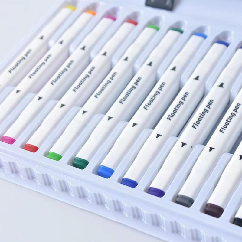 Плаващи химикалки за рисуване 4 цвята Химикалки за рисуване с вода с плаващо мастило Маркери за многократна употреба без каша за деца, за да създават изкуство върху вода