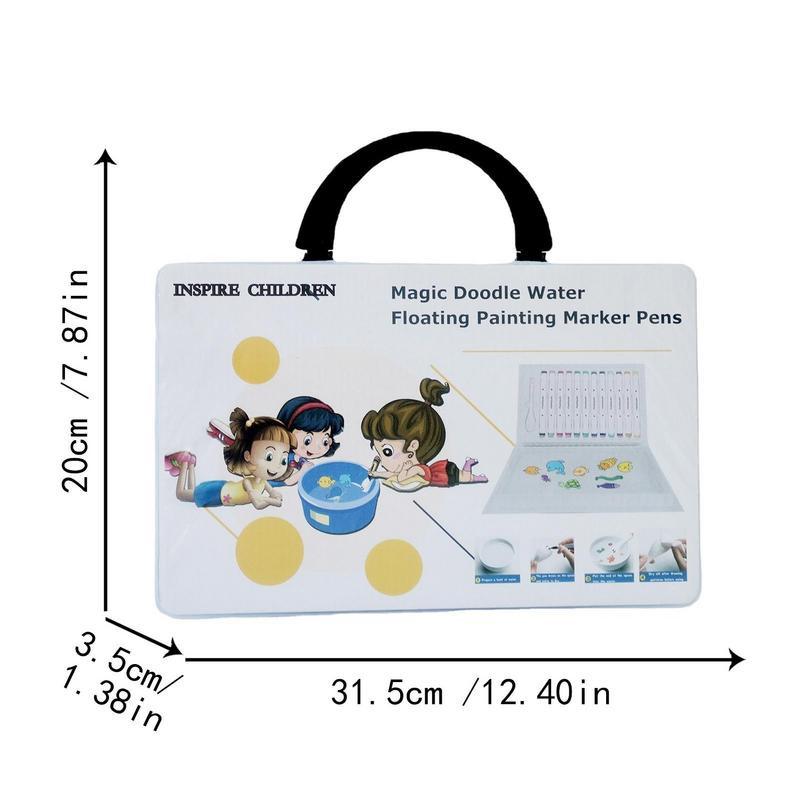 Плаващи химикалки за рисуване 4 цвята Химикалки за рисуване с вода с плаващо мастило Маркери за многократна употреба без каша за деца, за да създават изкуство върху вода