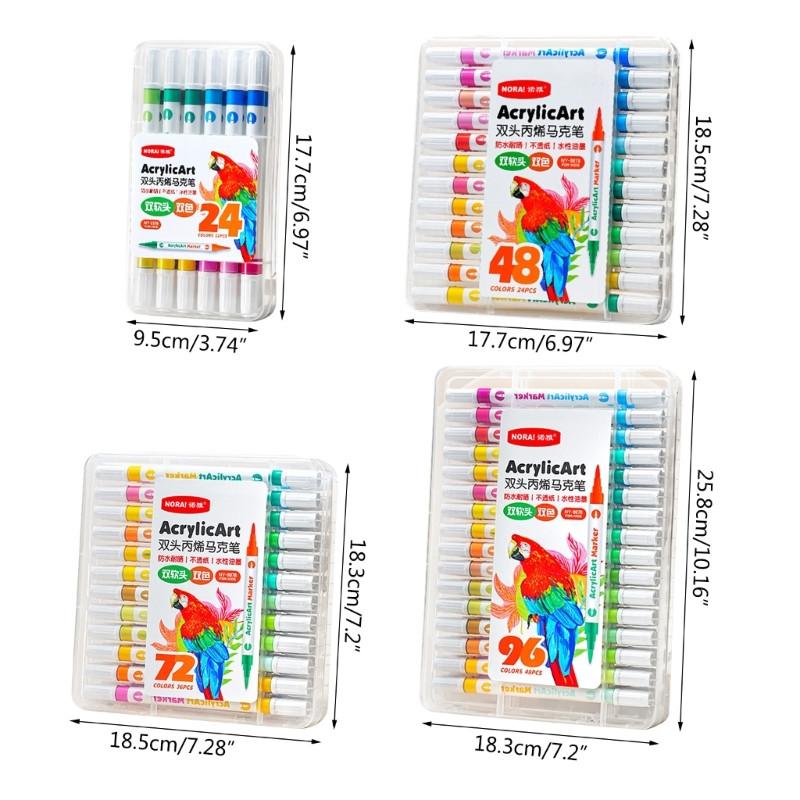 E9LB Химикалки с акрилни бои Химикалки-маркери за скрапбукинг и изработка на картички Художествени материали