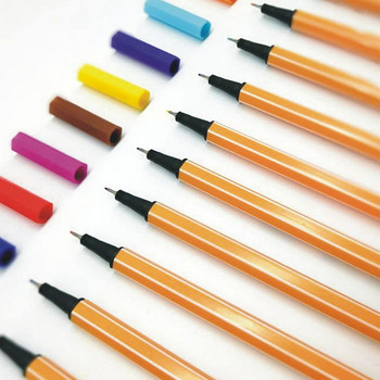 12 цвята/комплект Направи си сам комплект метални маркери Аниме Манга Четки за калиграфия Графити Art Fine Line Pen Painting Офис Училищни пособия