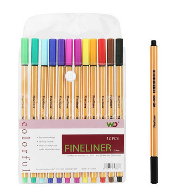 12 Χρώματα/Σετ Diy Metal Marker Set Anime Manga Calligraphy Brushes Graffiti Art Fine Line Painting Pen Painting Σχολικά είδη
