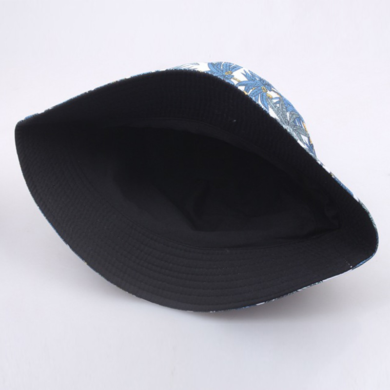 Модни шапки тип кофа Рибарска шапка с принт на кокосово дърво Летни шапки за слънце за жени Мъже Реверсивна шапка за риболов Външна шапка за слънце