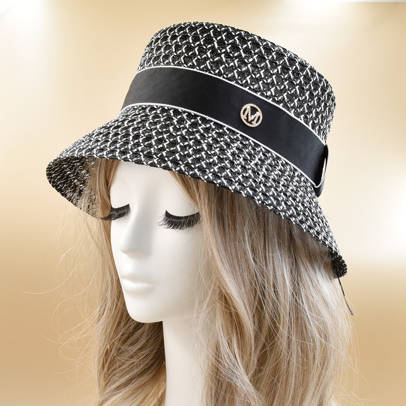 Висок клас, издълбан, дишащ слънцезащитен плосък цилиндър, пролетна и лятна тъкана цилиндър шапка Рибарска шапка в британски стил Шапка за слънце Шапка