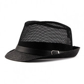 Férfi Női Panama Kalap Vintage Brit stílusú Átlátszó Hollow Out Cowboy Férfi Hálós Kalap Fejfedők Nyári Napvédő Gorras