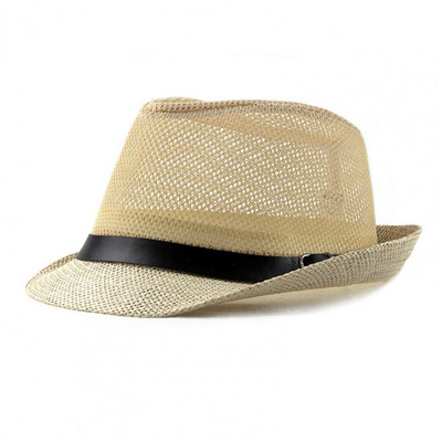 Férfi Női Panama Kalap Vintage Brit stílusú Átlátszó Hollow Out Cowboy Férfi Hálós Kalap Fejfedők Nyári Napvédő Gorras