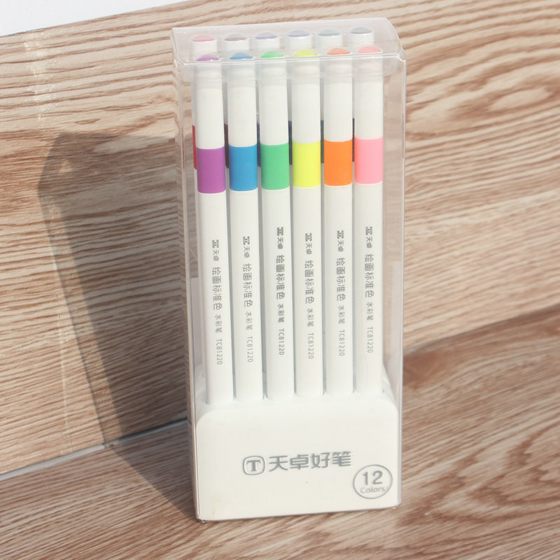 Художествени маркери Стандартни цветни измиващи акварелни химикалки Ученици Деца Четка Канцеларски материали Офис Училищни пособия за писане
