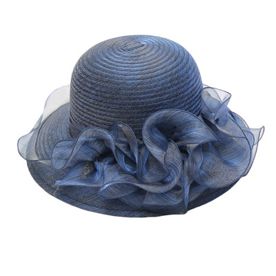 Derby Hat nőknek Organza Tea Party Hat Church Fascinator Church Hat SunHat Drop Shipping