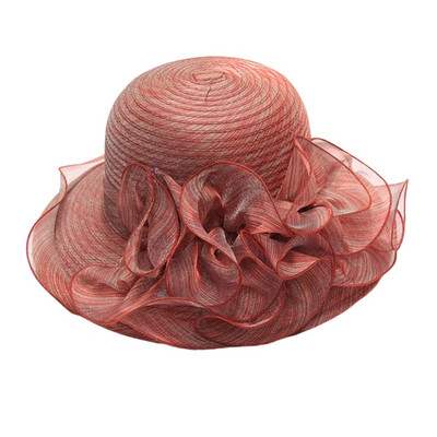 Derby Hat nőknek Organza Tea Party Hat Church Fascinator Church Hat SunHat Drop Shipping
