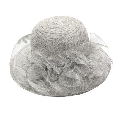 Derby Hat nőknek Organza Tea Party Hat Church Fascinator Church Hat SunHat Drop Shipping