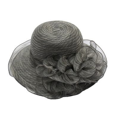 Derby Hat nőknek Organza Tea Party Hat Church Fascinator Church Hat SunHat Drop Shipping