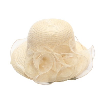 Derby Hat nőknek Organza Tea Party Hat Church Fascinator Church Hat SunHat Drop Shipping
