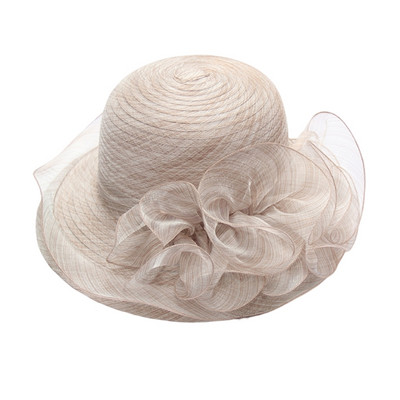 Derby Hat nőknek Organza Tea Party Hat Church Fascinator Church Hat SunHat Drop Shipping