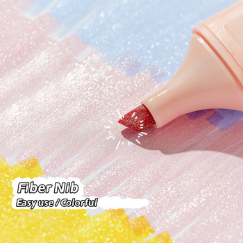 4τμχ Fruit Shop Glitter Color Highlighter Σετ άρωμα Μεταλλικό μαρκαδόρο πινέλο για σχέδιο Ζωγραφική Καλλιτεχνική Σχολή F7212