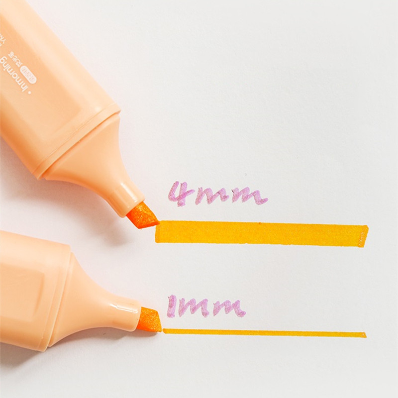 4 бр Fruit Shop Glitter Color Highlighter Pens Set Fragrance Metallic Marker Brush for Drawing Painting Art School F7212