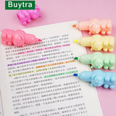 Kawaii 5 Colors Little Bear fluoreszkáló jelölő toll szett kiemelő toll festmény kiemelő jel aranyos írószer iskolai kellékek