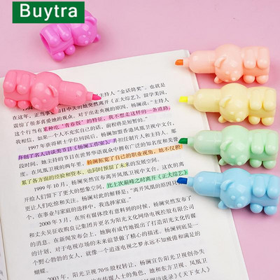 Kawaii 5 boja Little Bear Fluorescentni marker Set Olovke za označavanje slika Oznaka za istaknute slike Slatki pribor za pisanje Školski pribor