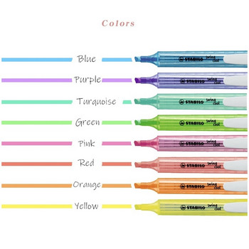 1 бр. STABILO Swing Cool Bright Color Highlighter Pen, джобен маркер Liner Spot Highlighter Drawing F586