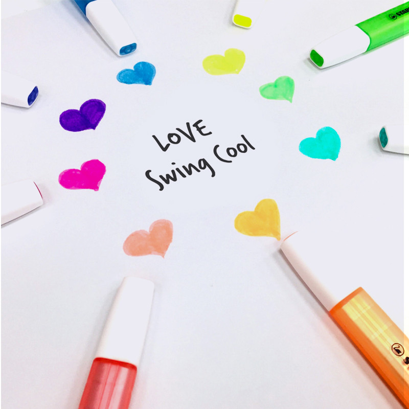 1 бр. STABILO Swing Cool Bright Color Highlighter Pen, джобен маркер Liner Spot Highlighter Drawing F586