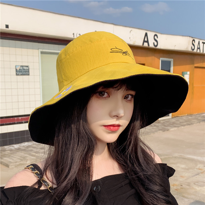 Двустранна сгъваема шапка-кофа за жени Момичета Лятна шапка за слънце Козирка Рибарска шапка Анти-UV широка периферия Слънцезащитни шапки Шапки Gorra