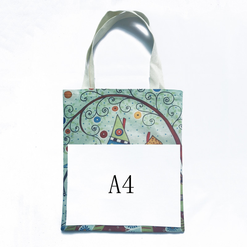 Happy Camper Art Cartoon House Shopper Bag Tote Ръчна чанта за жени Ежедневни двустранни пътнически дамски платнени пазарски чанти