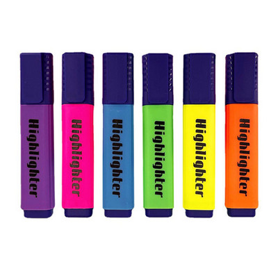 Σετ 6 τμχ Candy Color Highlighter 4mm Λόγος Μαρκαδόρος Τέχνης Φθορίζον Στυλό Γραφείο Σχολική Γραφή Σχέδιο Γκράφιτι Χαρτικά