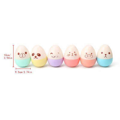 B2RC 6 τμχ Mini Pill Leaves Eggs Shaped Highlighter Stens for Writing