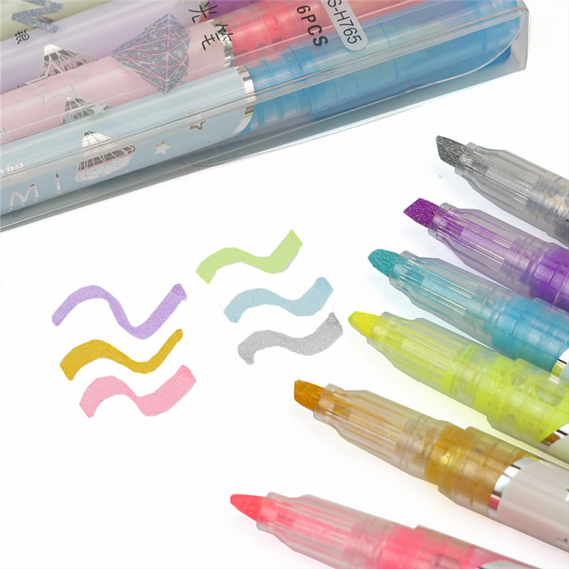 Pigment lichid de mare capacitate Highlighter Flash Marker stilou copii pictură artistică desen Pixuri colorate