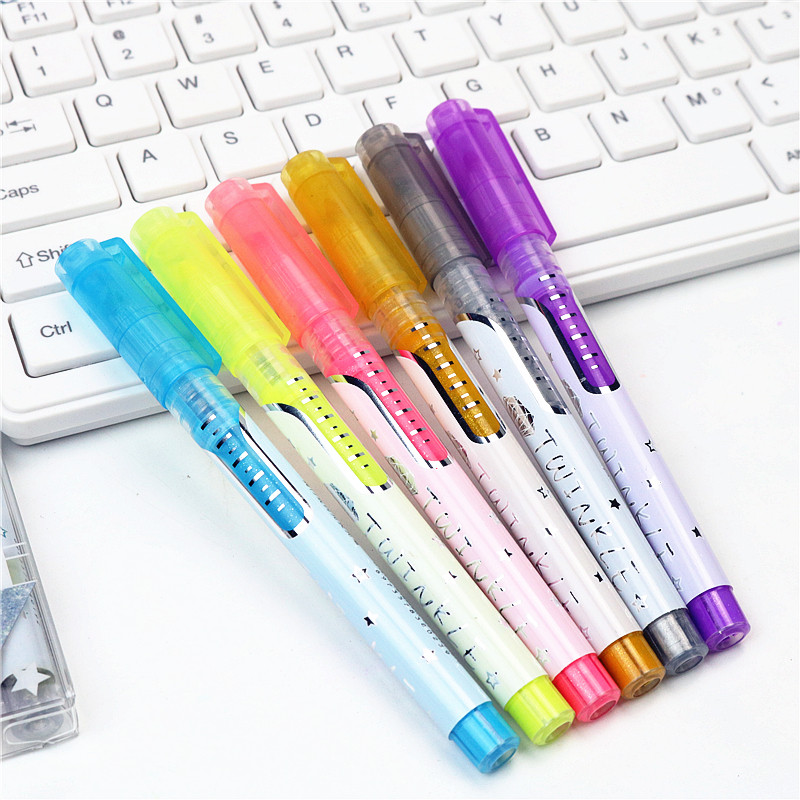 Pigment lichid de mare capacitate Highlighter Flash Marker stilou copii pictură artistică desen Pixuri colorate