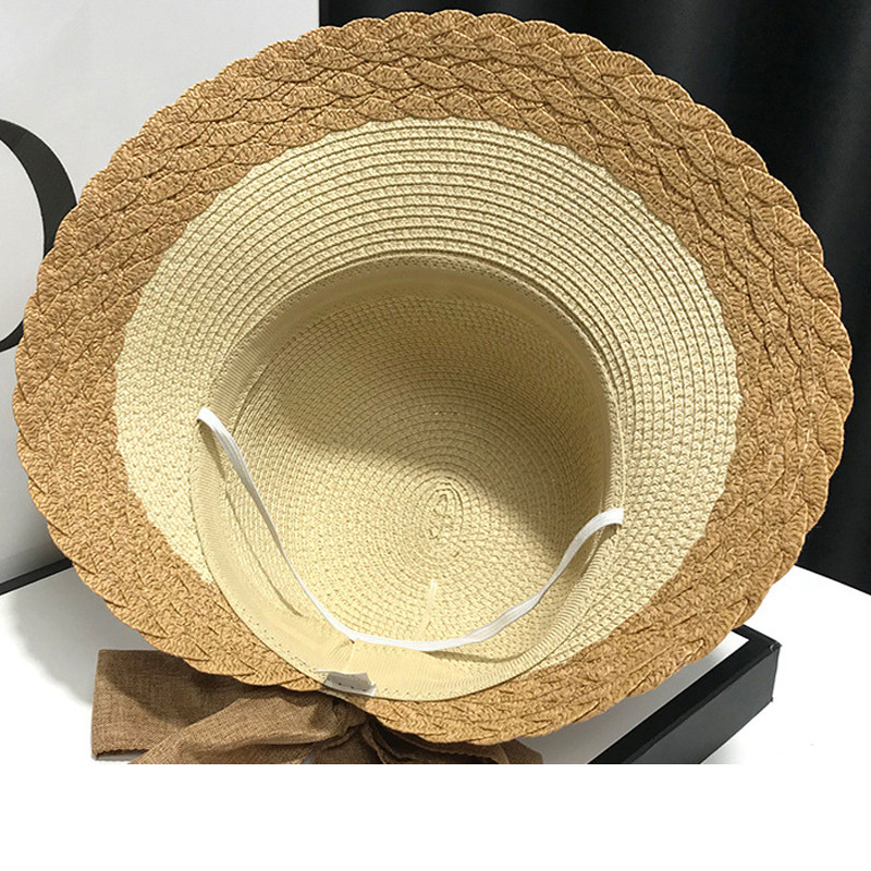 Pălării pentru femei Pălărie de găleată Pălărie de paie cu papillon Soare Vară Primăvară cu bor mare Plajă în aer liber Pălărie de vară pentru femei Sombreros De Mujer