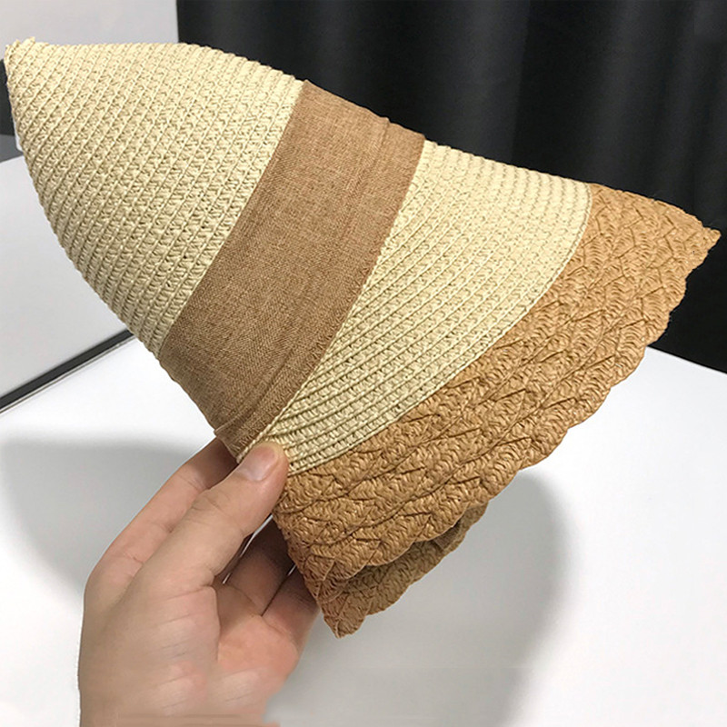 Pălării pentru femei Pălărie de găleată Pălărie de paie cu papillon Soare Vară Primăvară cu bor mare Plajă în aer liber Pălărie de vară pentru femei Sombreros De Mujer