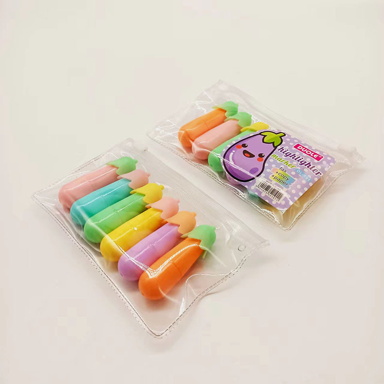 5 bucăți evidențiere mini vinete evidențiator marker pix multicolor marca de bifa papetărie pentru studenți birou școală scris