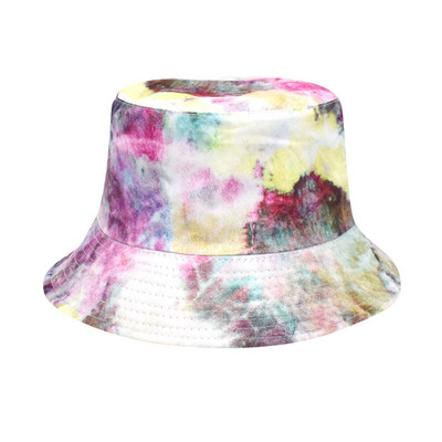 Καπέλο Tie Dye Fisherman`s Καπέλο Γυναικείο Διπλό Πρόσωπο Άνοιξη Καλοκαίρι Μόδα Καπέλο λεκάνης σε Ευρώπη και Αμερική Δημοφιλή ανδρικά καπέλα Καλοκαίρι