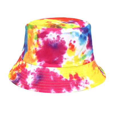 Καπέλο Tie Dye Fisherman`s Καπέλο Γυναικείο Διπλό Πρόσωπο Άνοιξη Καλοκαίρι Μόδα Καπέλο λεκάνης σε Ευρώπη και Αμερική Δημοφιλή ανδρικά καπέλα Καλοκαίρι