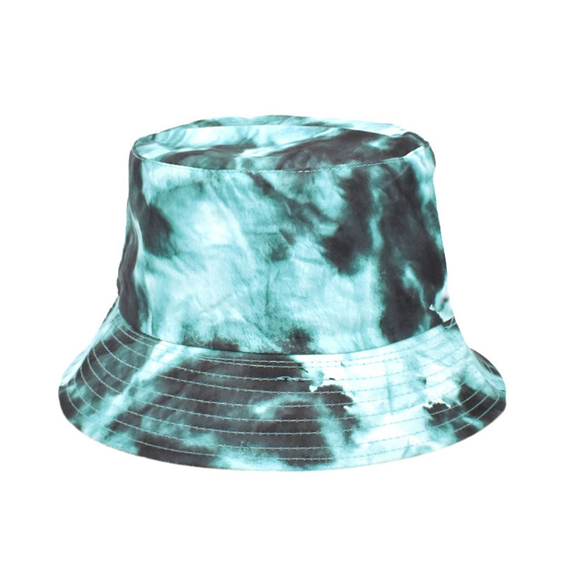 Pălărie de pescar cu vopsea cravată Pălărie dublă pentru femei, primăvară, vară, modă, pălărie de bazin în Europa și America, pălării populare pentru bărbați de vară