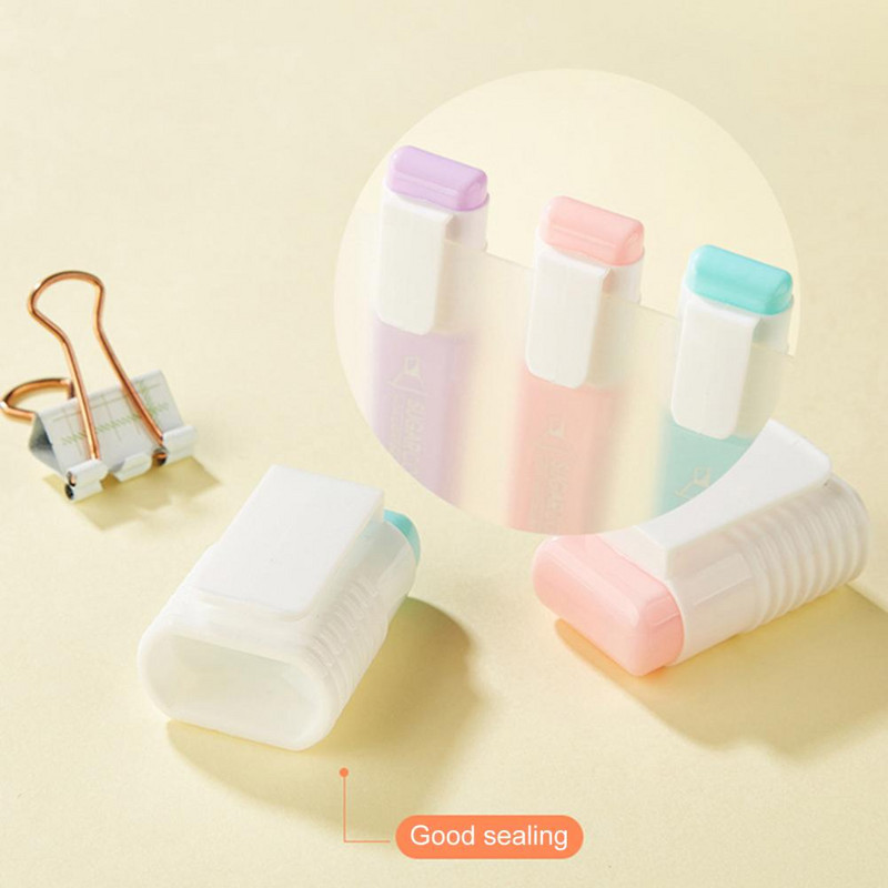 Лек хайлайтър Жив бонбонен комплект хайлайтъри за студенти Офис консумативи Бързосъхнещ връх с длето без изтичане