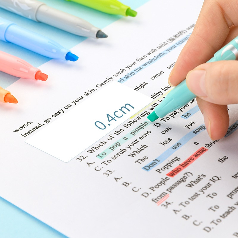 1 бр. Цветно мастило Флуоресцентно Пастелно Цветен Маркер Линер Изтриваем Химикал за Рисуване Надписи Ученически Пособия