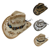 Divat vájt szalmakalap nőknek Férfiak Nyári Szabadtéri Utazás Strandkalapok Uniszex Jazz Western Cowboy Napernyősapka Gorras