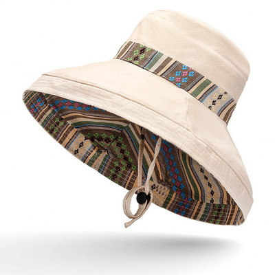 Napozósapkák Női Nyári Kétoldalas Vödörsapka Lány Tiszta Szín Panama Fedoras kültéri halász sapka Visor sapka Sombreros De Mujer