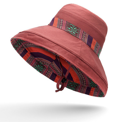 Napozósapkák Női Nyári Kétoldalas Vödörsapka Lány Tiszta Szín Panama Fedoras kültéri halász sapka Visor sapka Sombreros De Mujer