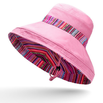 Napozósapkák Női Nyári Kétoldalas Vödörsapka Lány Tiszta Szín Panama Fedoras kültéri halász sapka Visor sapka Sombreros De Mujer