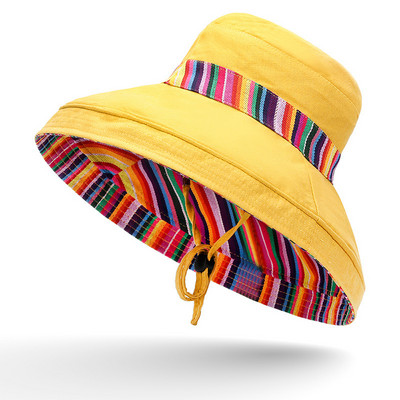 Napozósapkák Női Nyári Kétoldalas Vödörsapka Lány Tiszta Szín Panama Fedoras kültéri halász sapka Visor sapka Sombreros De Mujer